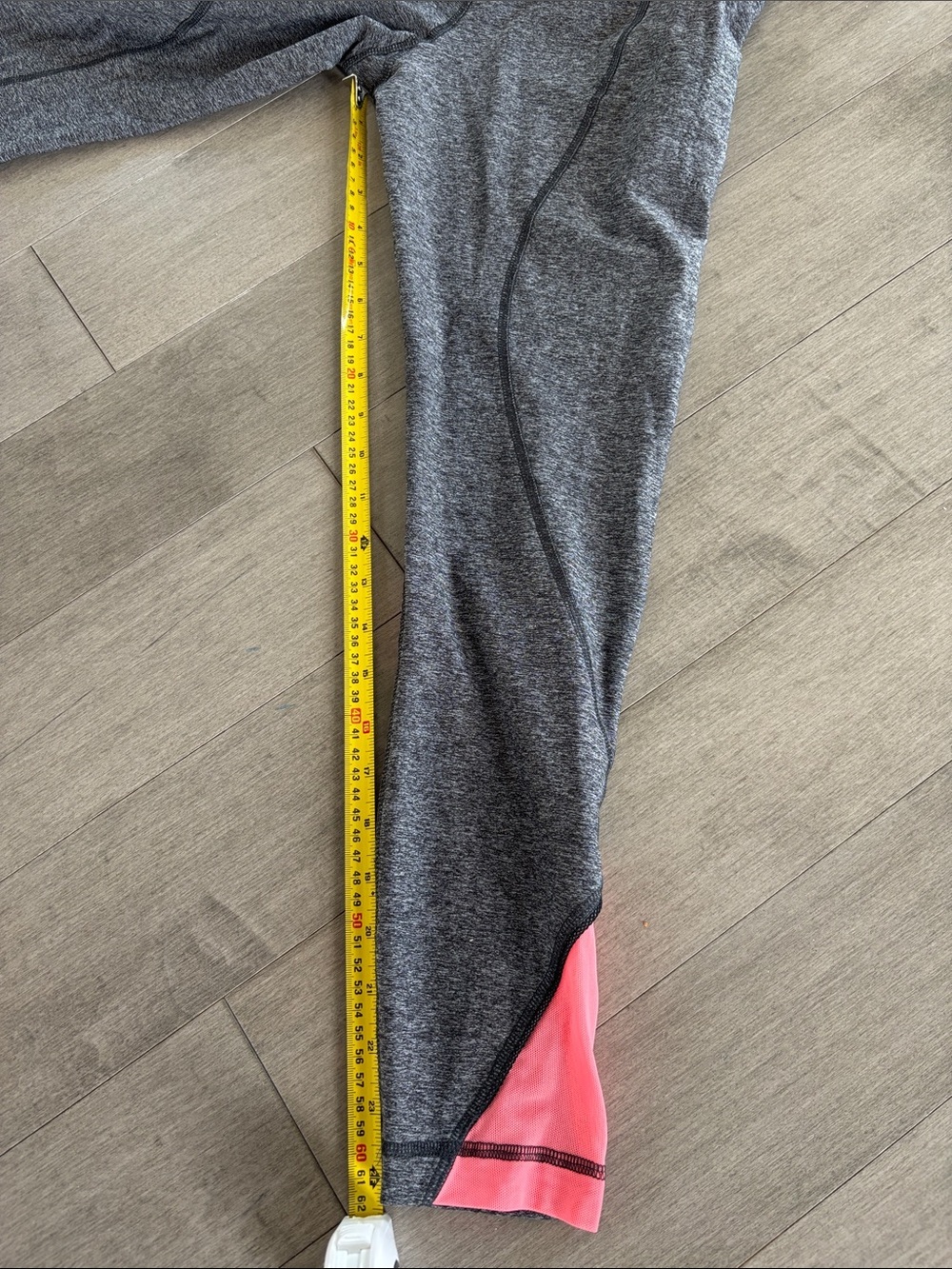 lululemon athletica Charcoal Gray Leggings with Coral Panels - Picture 11 of 11